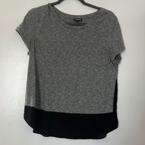 Express grey and black blouse